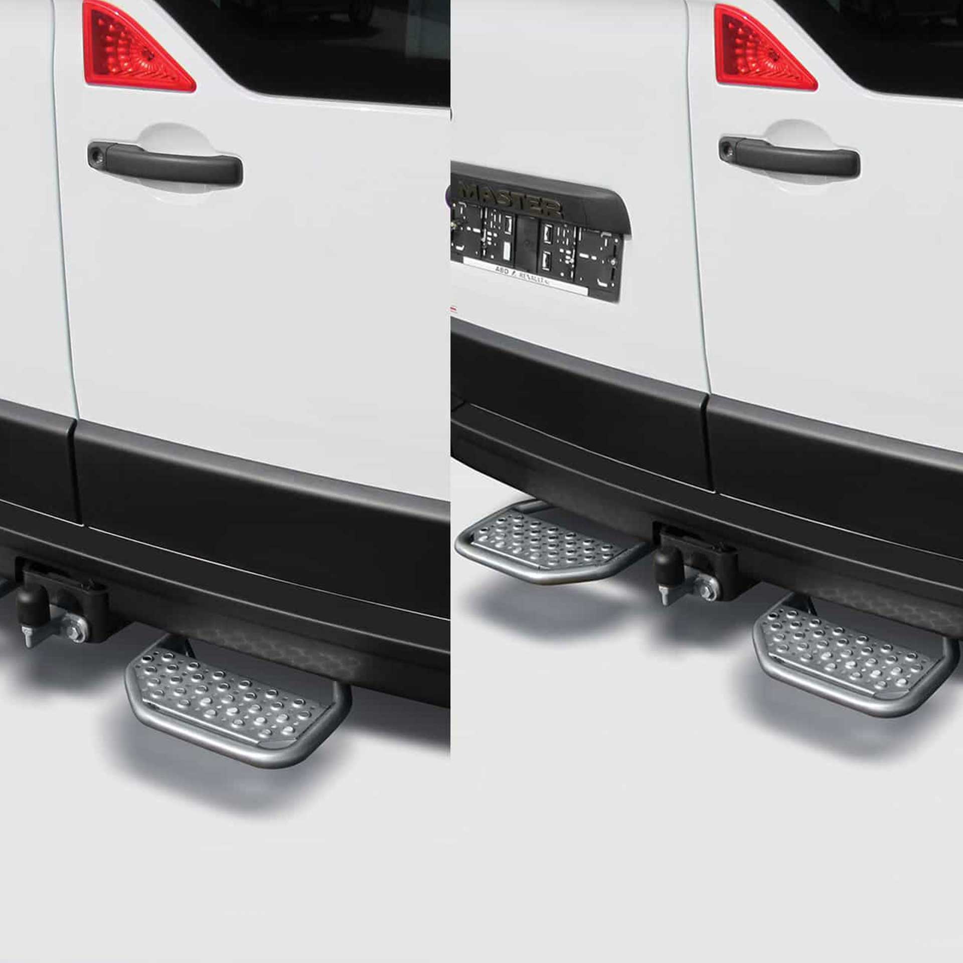 Hecktrittstufe aus Edelstahl einzel oder doppelstufe 2, Serie HER von AlphaDynamik Hecktrittstufe aus Edelstahl einzel oder doppelstufe 2, Serie HER von AlphaDynamik