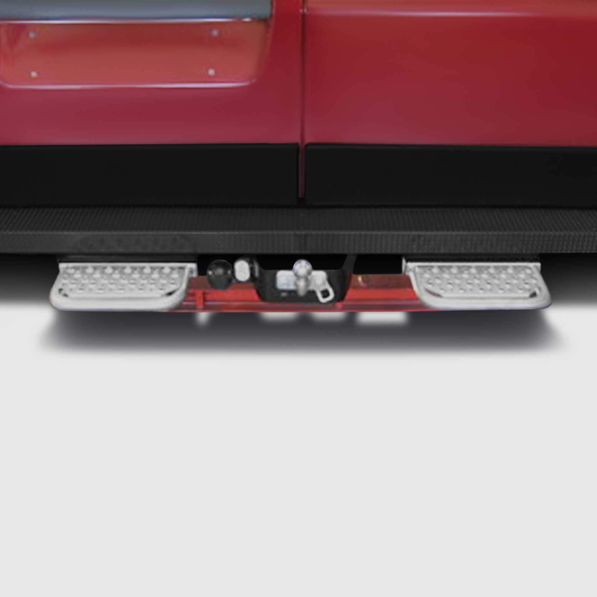 Serie HER | Hecktrittstufe aus Edelstahl für AHK (Westfalia), geteilt - Ducato/Jumper/Boxer 2006-